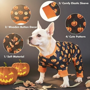 Halloween Chien Pyjamas Costumes Vêtements Pour Animaux De Compagnie Chat Vêtements Chemise Hiver Vacances Mignon Pjs Tenues pour Chien Onesies - Product Image 3