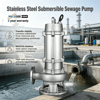 Pompe submersible pour eaux usées WQ haute performance, anti-blocage, pour eaux usées légèrement corrosives
