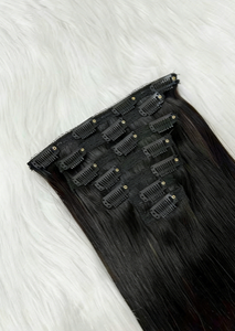 Extensions de cheveux humains Remy 100% naturels à clipser, invisibles, bruns, lisses et ondulés, vente en gros - Product Image 3