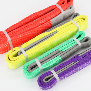 高強度3トンWLLポリエステル平らな目の織りの持ち上げと取り扱いウェビングスリング6:1比率 - Product Image 4