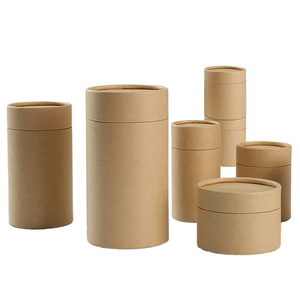 <span class=keywords><strong>Tube</strong></span> Cylindrique Personnalisé en Papier Kraft pour Emballage Cadeau Cosmétique et Produits de Salon de Coiffure – Vente en Gros OEM en Vrac - Product Image 1