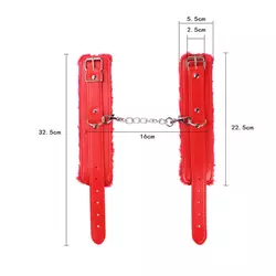 La meilleure vente de jouets sexuels érotiques pour femme réglable en cuir PU peluche cheville manchette contraintes <span class=keywords><strong>Bondage</strong></span> - Product Image 3