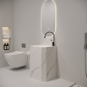 <span class=keywords><strong>อ่าง</strong></span>ล้างหน้าแบบตั้งพื้นทรงรี วัสดุเซรามิกแบบชิ้นเดียวไร้รอยต่อ ดีไซน์หรูหราสไตล์ชาติพันธุ์ เหมาะสำหรับโรงแรม - Product Image 3