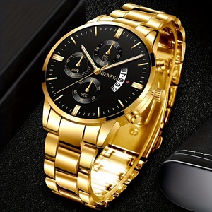 1 montre-bracelet à quartz en acier inoxydable pour homme, une montre tendance pour les affaires à un prix abordable - Product Image 3
