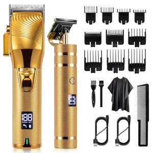Tagliacapelli Professionale Ricaricabile con Display LCD, Kit per la Cura dei Capelli, Trimmer Senza Fili, Set Completo in Metallo per Taglio Capelli - Product Image 1