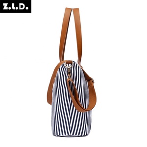 Zuolunduo กระเป๋าถือดีไซน์หรูหราสำหรับผู้หญิงลายทางโลโก้ขนาดใหญ่แบรนด์ดังสำหรับสุภาพสตรี - Product Image 3