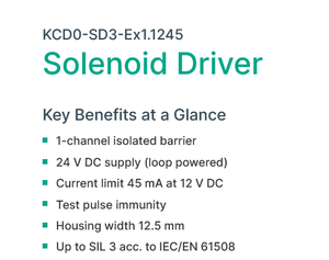 P+F ออริจินัล อิโซเลท แบร์ริเออร์ KCD0-SD3-Ex1.1245 โซลินอยด์ไดรเวอร์สวิตช์แอมพลิฟายเออร์ อินพุตเซฟตี้ - Product Image 3