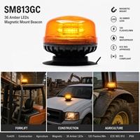 Balise rotative LED pour camion ECE R65, petite balise LED ambre, lumière d'avertissement clignotante ambre pour tracteur, garantie 3 ans