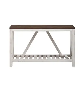 Indoor Living Room Household Furniture Table White Fir Wood Tables Wooden Hallway Console Table