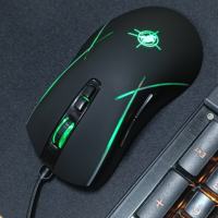 Souris de jeu filaire optique RVB Light 7D en gros d'usine avec suivi laser d'interface USB DPI réglable de 12 types pour ordinateurs portables