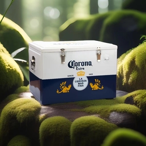 Corona thép không gỉ thực phẩm và đồ uống hộp mát công suất lớn kim loại xách tay 60 lít cắm trại phong cách Mỹ băng ngực - Product Image 1