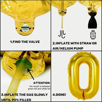 Enfants bébé joyeux anniversaire thème fête décoration ballon rose or noir ballon ensemble kit