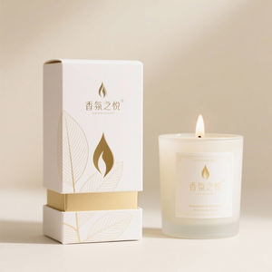 Boîtes pliables pour bougies en papier artistique personnalisées avec estampage à chaud doré, logo personnalisé, emballage pour mini-bougies - Product Image 4