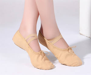 Pedido a granel de zapatillas de ballet de lona para mujer EU 35-44 zapatillas de <span class=keywords><strong>baile</strong></span> de ballet con cordón con suela dividida <span class=keywords><strong>zapatos</strong></span> de práctica para principiantes - Product Image 5