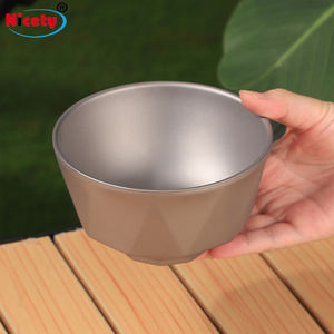 Cuencos de titanio ultraligeros de varios tamaños, portátiles, duraderos, no se dañan fácilmente, fáciles de limpiar para acampar - Product Image 1