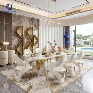 Nuevo estilo BASE DE MESA DE ACERO INOXIDABLE mármol moderno 2,2 m/2,4 m/2,6 m/3M grandes mesas de comedor largas - Product Image 1