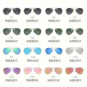 Gafas de Sol de Aviador Retro de Aleación con Logotipo Personalizado, Protección UV400, Lentes de Espejo Coloridas, Polarizadas, para Hombre - Product Image 4