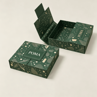 Boîte de présentation de Noël à prix d'usine, vente chaude, boîte à vêtements magnétique en carton rigide avec logo personnalisé imprimé