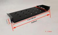 Étagère de serveur personnalisable de 19 pouces 1U pour montage en rack, plateau en acier, étagère fixe cantilever pour équipement réseau de centre de données