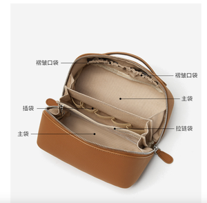AndoBag Genuine Leather New Fashion Woman Practical Travel <b>Makeup</b> Bag For Women <b>Compact</b> Portable Ideal For Toiletries Bags 3189 - Product Image 5