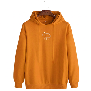 Sudadera con Capucha Unisex PUFFIN SPORTS, Fabricante Personalizado OEM, Diseño de Nubes y Rayos, Tejido de Algodón, Estilo Casual, Talla Grande, Ropa de Otoño - Product Image 1