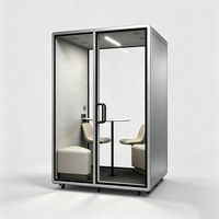 Cabine de studio d'enregistrement moderne en acier pour salle d'instruments de musique, insonorisée et anti-bruit, idéale pour le travail en gros