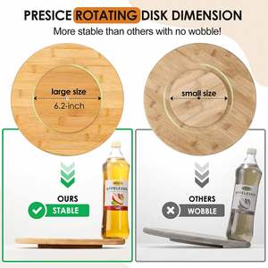 Productos Ecológicos 2023, Organizador de Especias Giratorio de Bambú, Juego de 2 Organizadores de Especias para Cocina - Product Image 3