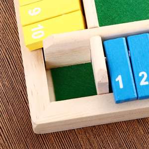 Juegos de cartas de volteo de cuatro caras, juego educativo intelectual, dados de juguete, juegos de mesa de números de madera - Product Image 5