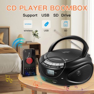 Mini High-fidelity AM/FM <strong>Portable</strong> Top Loading <strong>CD</strong> <strong>Player</strong> with Bass Speaker Built-in Speaker MP3 FM <strong>Radio</strong> Boombox - Product Image 6