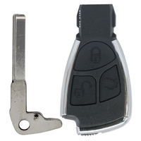 Coque de clé de voiture télécommande XNRKEY modifiée à 3 boutons avec lame pour Mercedes Benz (ancien modèle MB) – Boîtier de remplacement