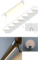 Profilé d'extrusion en aluminium LED LS-225 pour bande LED 44x20mm, luminaire linéaire suspendu pour plafond, pour décorations