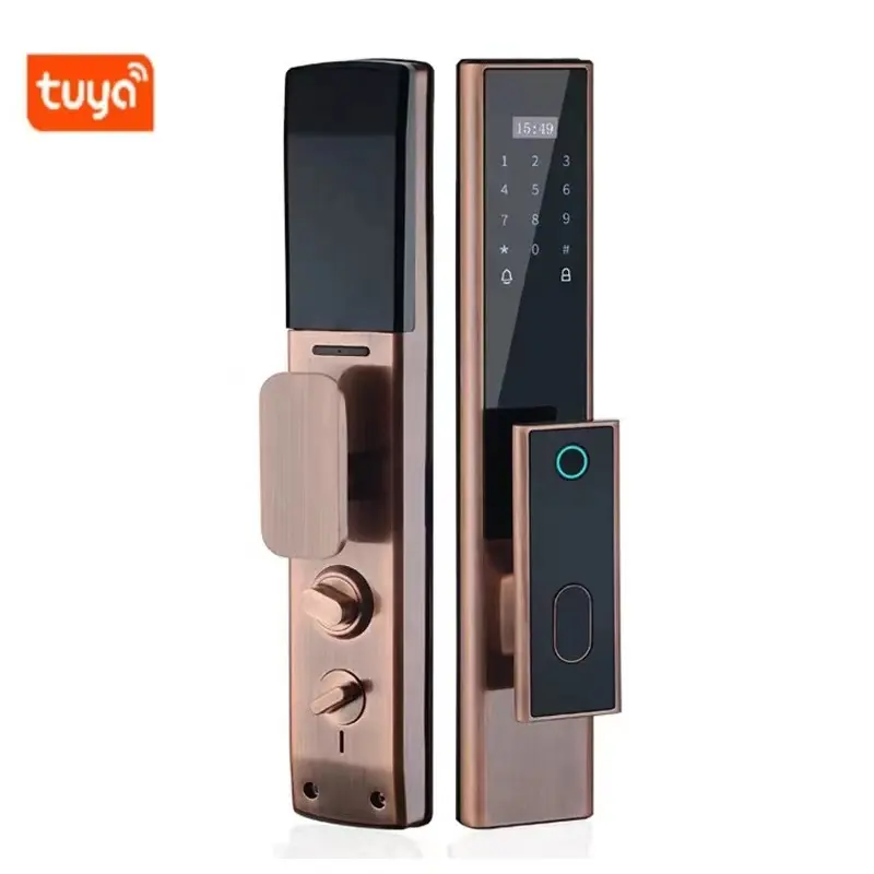 Automatic Smart Fingerprint Door Lock WIFI Tuya Remote Unlock Digital Keyless Card Smart Lock for Home Security