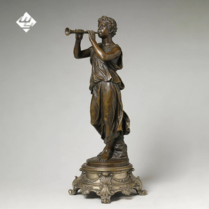 Escultura Clásica de la Diosa Musa con Lira, Decoración Religiosa para Iglesia, Estatua de Jardín de Bronce Personalizada - Product Image 4