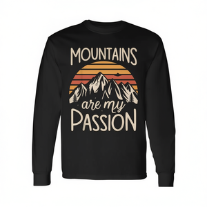 Camiseta de manga larga Mountains Are My Passion para amantes de la aventura alpinista - Product Image 2