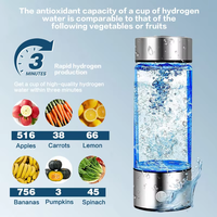 Gobelet à eau riche en hydrogène, générateur d'eau riche en hydrogène électrique, bouteille avec filtre de qualité en titane, ioniseur portable antioxydant