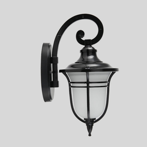 Lámpara de Pared Exterior de Latón con LED Blanco Cálido, Pantalla de Vidrio, IP66, AC 220V, Sensor de Movimiento, Energía Solar, Garantía de 10 Años, Iluminación de Jardín - Product Image 1