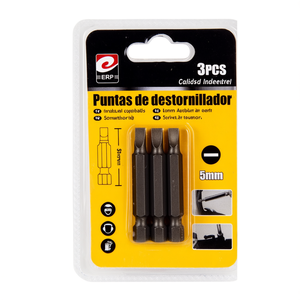 Erpsl Flathead <b>Screwdriver</b> Bits 5mm 50mm Industrial Grade 3pcs <b>Set</b> - Product Image 2