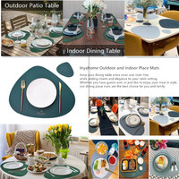 Inyahome Tapis de table de cuisine antidérapants imperméables résistants à la chaleur Napperons en PU Manteaux lavables en plastique