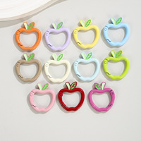 Porte-clés à boucle à ressort en alliage, couleur bonbon tendance, motif fruit, avec fermoir à pression, pour accessoires, breloque de sac, artisanat DIY