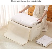 100% coton naturel toile vêtements organisateur grande capacité anti-poussière couverture vêtements sac de rangement
