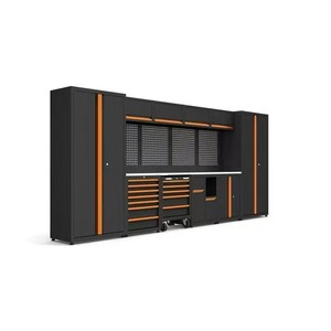 JZD OBM New Black Combination Large Steel <b>Workshop</b> Tool Cabinet Removable Workbench for Garage Wood Aluminium Tool Tool Trolley - Product Image 6