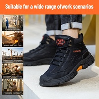 Chaussures de sécurité isolées légères, respirantes, imperméables, pour hommes, à tige haute, 6kv, pour l'industrie, les usines, bottes de travail noires