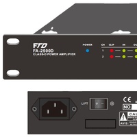 Système audio de sonorisation 500W, amplificateurs PA, amplificateur de puissance classe D à deux canaux pour les écoles, les stations, les centres de conférence
