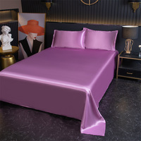 Drap de lit de couleur unie Ice Silk Summer Drap de lit double dortoir frais et lisse