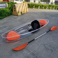 Nouveau canoë à cadre de coque PC transparent avec sièges EVA Airbag pour rafting en mer et dérive de lac pour les aventures en plein air