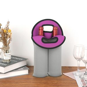Bolsa Enfriadora de Vino Aislada de Neopreno Ecológica con Logotipo Personalizado de Fábrica, Porta Botellas Doble, Funda Térmica Impermeable para Viaje - Product Image 4