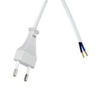 Kabel Daya Korea KC 2 Pin 2 Kawat Non-Grounding 16A Steker CEE Standar KSC8305 Kabel Catu Daya Tembaga Murni untuk Peralatan Rumah Tangga AC