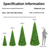 Arbre de Noël en PVC lumineux LED télescopique, modèle exclusif et très demandé, vente en gros usine JIAXUN BH-042