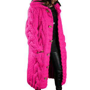 Manteau pull chaud en tricot ample pour <span class=keywords><strong>femme</strong></span>, <span class=keywords><strong>veste</strong></span> longue avec poche vent, grande taille 5XL, nouvelle collection <span class=keywords><strong>hiver</strong></span> Offre Spéciale - Product Image 5