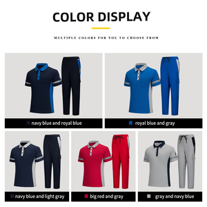 Mono de <span class=keywords><strong>trabajo</strong></span> de poliéster transpirable antiestático personalizado para <span class=keywords><strong>hombre</strong></span>, polos reflectantes de manga corta, pantalones, uniformes de <span class=keywords><strong>trabajo</strong></span> cómodos - Product Image 3